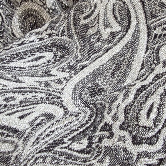 Trina Turk Blazer Womens 2 Gray Silver Paisley LS Cotton Wool Blend Party Boho - Picture 10 of 16